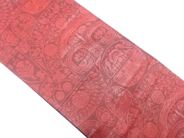 花鳥更紗模様織り出し　袋帯